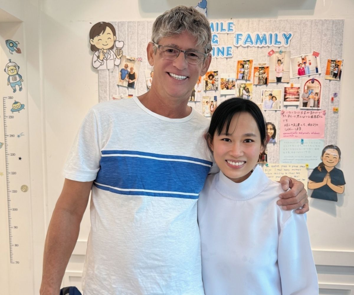 International dental implant patient with Dr. Nalat at Smile and Shine Dental Clinic, Bangkok